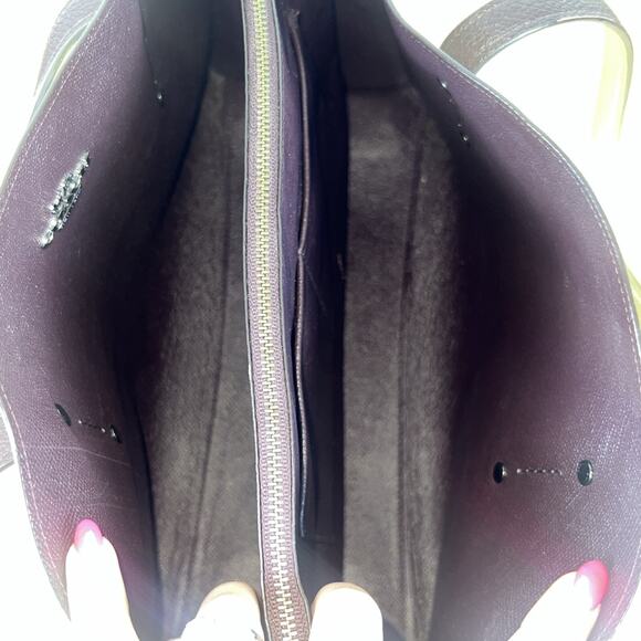 Coach Charlie Carryall Gold Metallic Leather Shoulder Bag 31037 - Picture 12 of 14